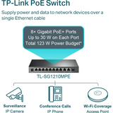 TP-LINK stikalo 10-port Gigabit stikalo z 8-Port PoE+ port