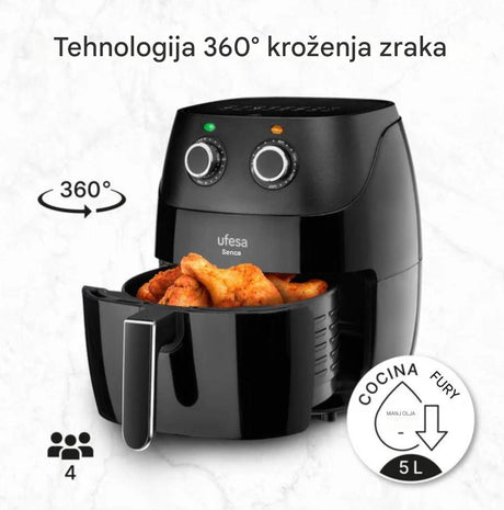 Ufesa zračni cvrtnik Shadow 5L 1500W