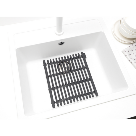 Brabantia silikonska podloga za umivalnik, temno siva