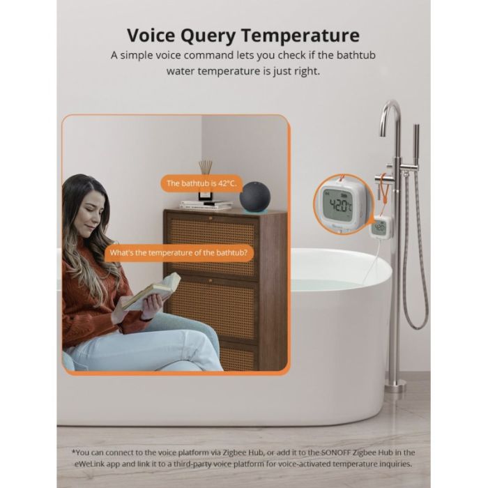 SONOFF ZigBee pametni senzor za temperaturo in vlago SNZB-02LD (različica s sondo)