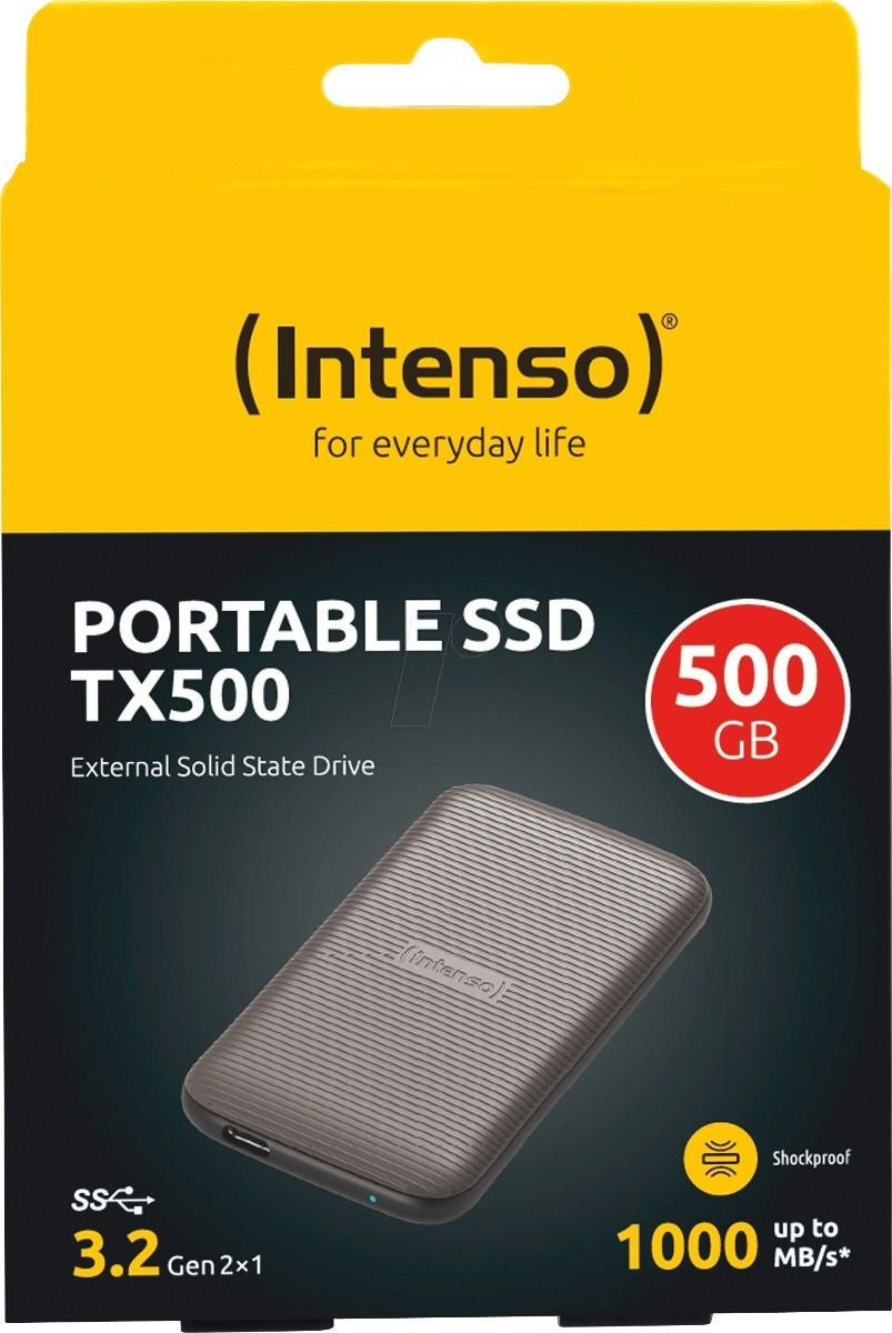 Intenso 500GB SSD TX500 1000MB/s USB 3.2
