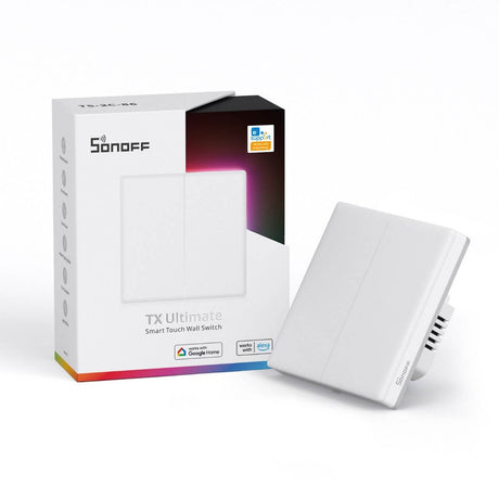 SONOFF pametno stensko stikalo TX Ultimate RGB, Wi-Fi, dvojno