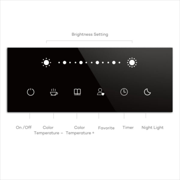 TaoTronics touch control Iron Gray LED namizna svetilka TT-DL16