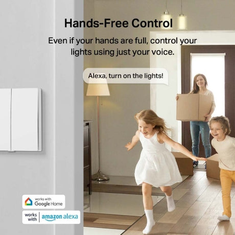TP-LINK Tapo S220 Smart Light stikalo, 2-Gang 1-Way