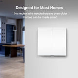 TP-LINK Tapo S220 Smart Light stikalo, 2-Gang 1-Way