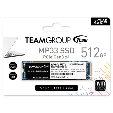 Teamgroup 512GB M.2 NVMe SSD MP33 3D NAND 2280