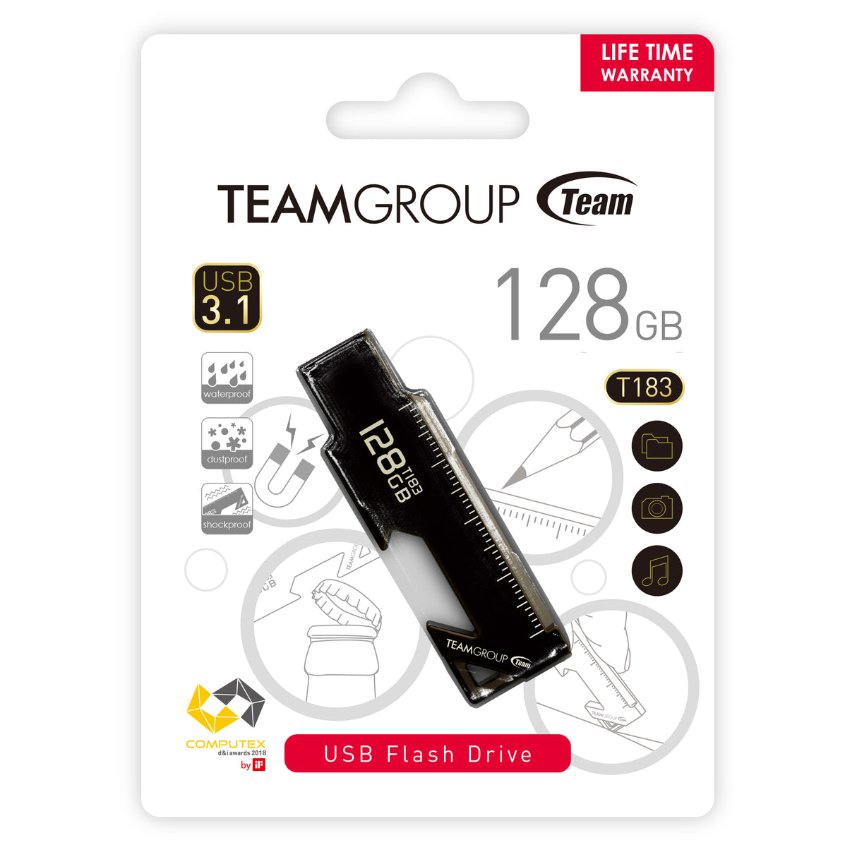 Teamgroup 128GB T183 USB 3.1 spominski ključek