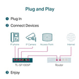 TP-LINK TL-SF1005P 5-port 10/100Mbps stikalo z 4-Port PoE+