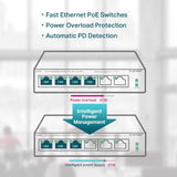 TP-LINK TL-SF1005P 6-port 10/100Mbps stikalo z 4-Port PoE+