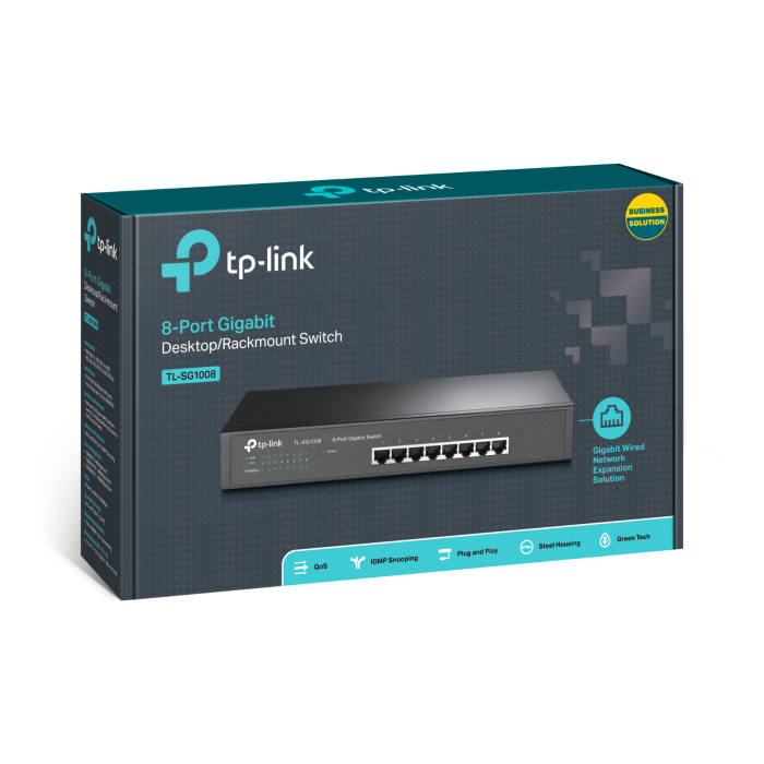 TP-LINK TL-SG1008 8-port Gigabit Desktop/Rackmount stikalo