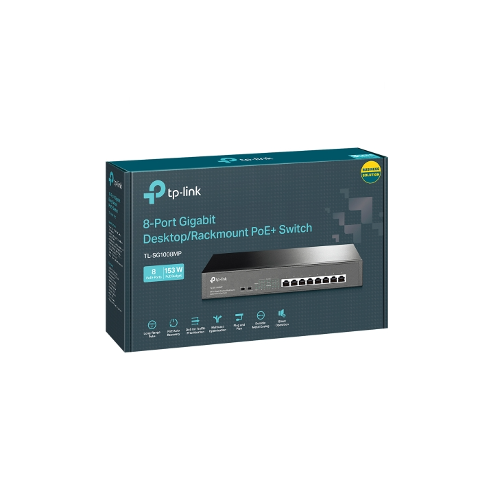 TP-Link mrežno stikalo 8 port 10/100/1000, 8 × POE+