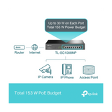 TP-Link mrežno stikalo 8 port 10/100/1000, 8 × POE+