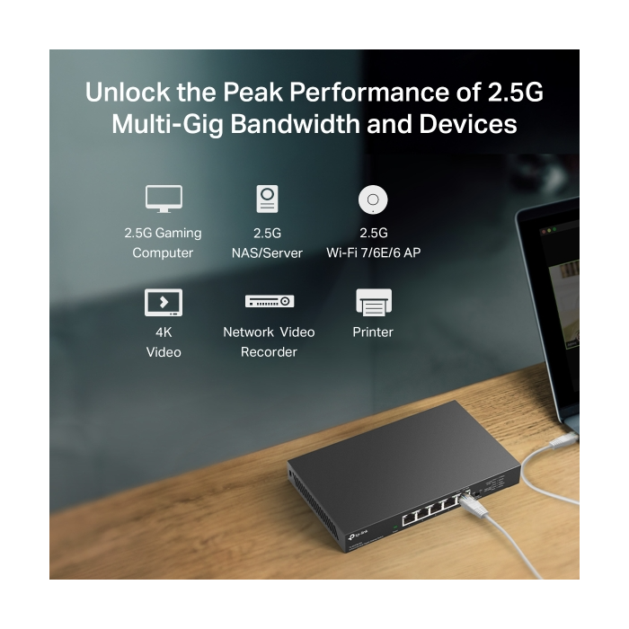 TP-LINK SG105-M2 V1 5 port 2.5 Gbps mrežno stikalo / switch