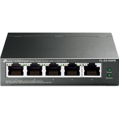 TP-LINK 5-Port Gigabit Easy Smart switch stikalo z 4-Port PoE+