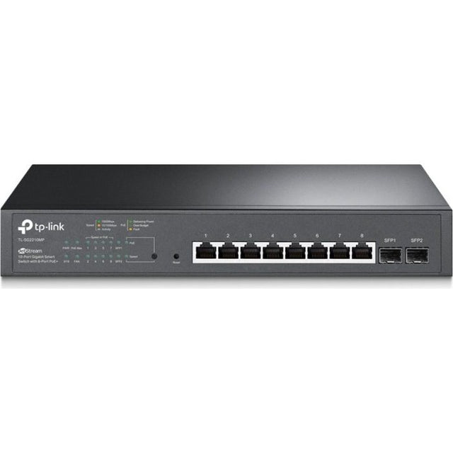 TP-LINK JetStream 8-Port Gigabit Smart PoE+ & 2-Port Gigabit SFP switch/stikalo
