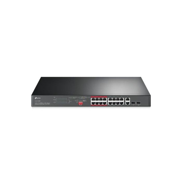 TP-LINK 16-Port 10/100 Mbps + 2-Port Gigabit Rackmount switch stikalo z 16-Port PoE+