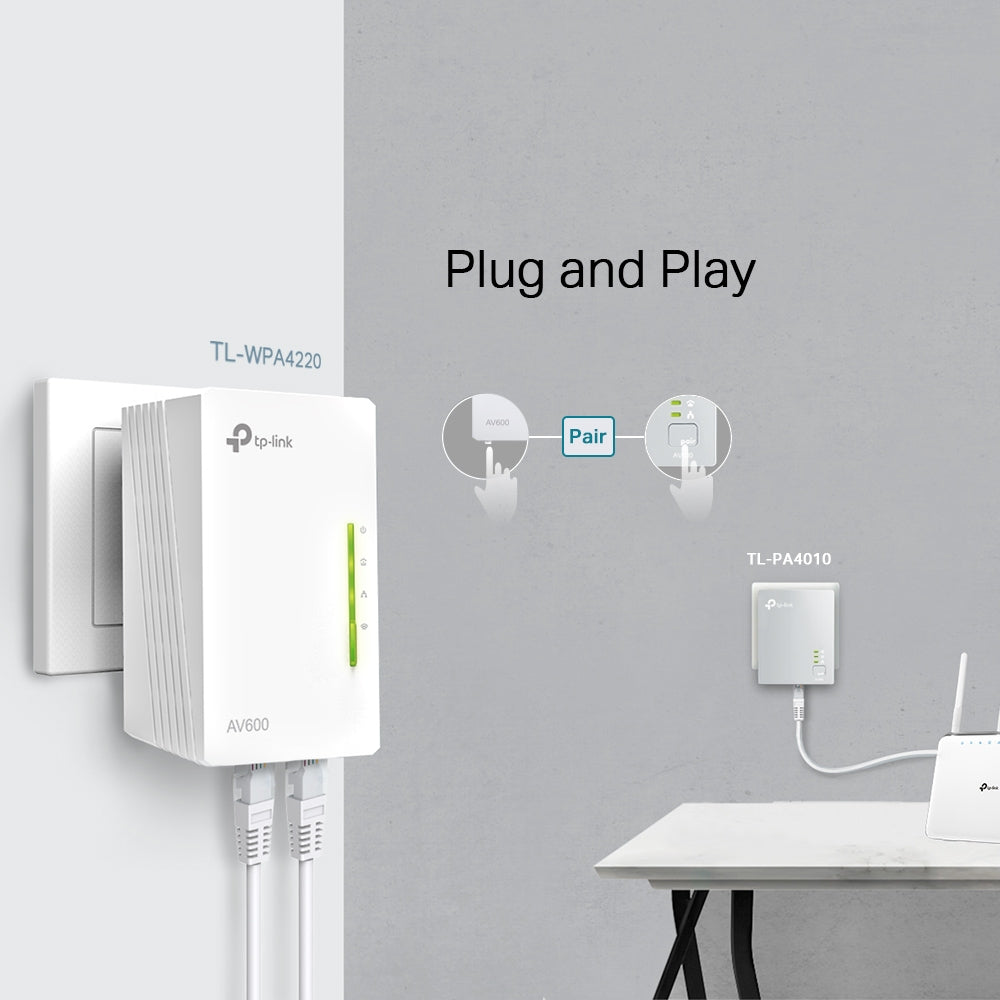 TP-LINK TL-WPA4220 TKIT Powerline 600 Wi-Fi 3-pack kit