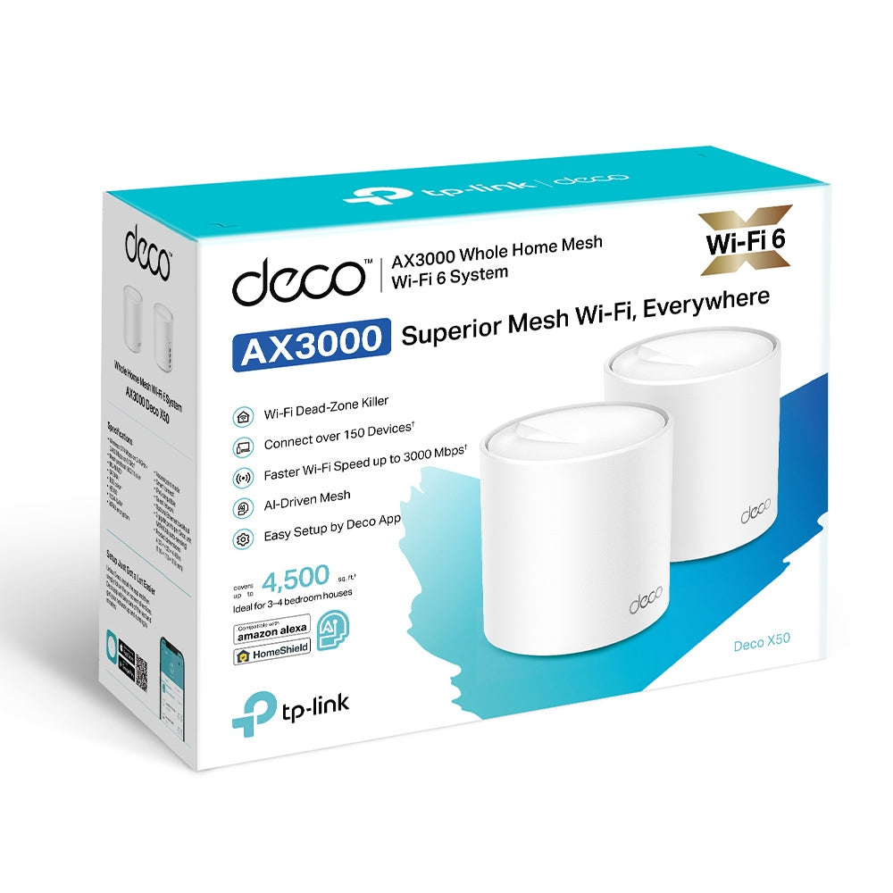 TP-Link Deco X50 (2 pack) domači Mesh Wifi sistem