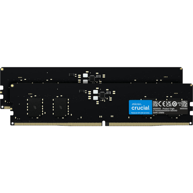 Crucial 32GB Kit (2x16GB) DDR5-5600 UDIMM CL46, 1.1V