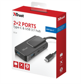 Trust 21321 Oila 2+2 port USB-c USB3.1 hub