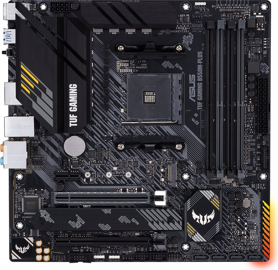 ASUS TUF GAMING B550M-PLUS, DDR4, SATA3, USB3.2Gen2, DP, 2.5Gb, AM4 mATX