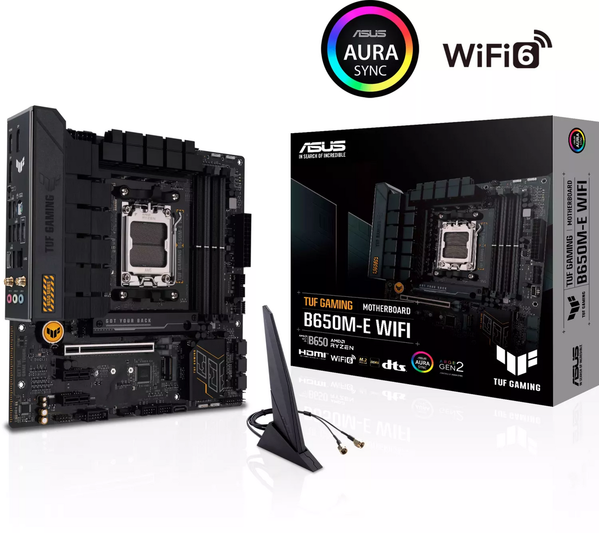 ASUS TUF GAMING B650M-E WIFI, DDR5, SATA3, USB3.2Gen2, DP, 2.5GbE, AM5 mATX