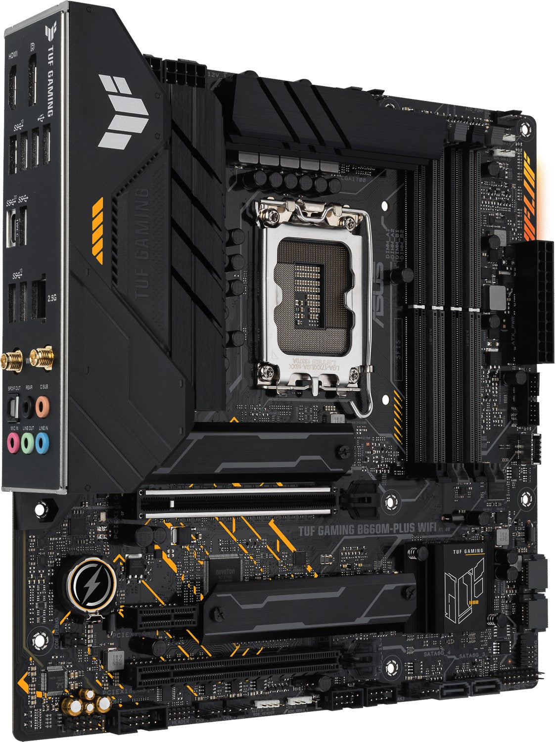 ASUS TUF GAMING B660M-PLUS WIFI, DDR5, SATA3, USB3.2Gen2x2, DP, WiFi, LGA1700 mATX