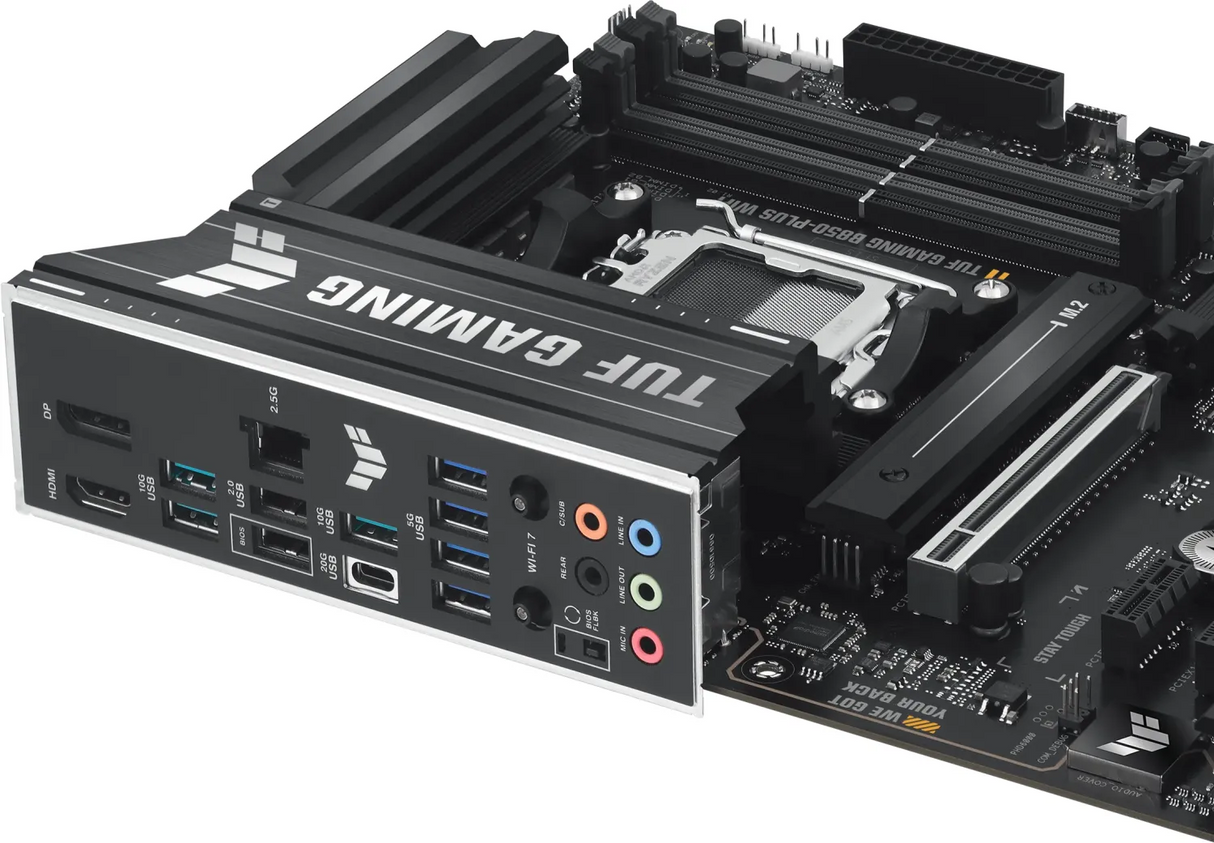ASUS TUF GAMING B850-PLUS WIFI, DDR5, SATA3, USB3.2Gen2x2, DP, 2.5GbE, WiFi 7, AM5 ATX