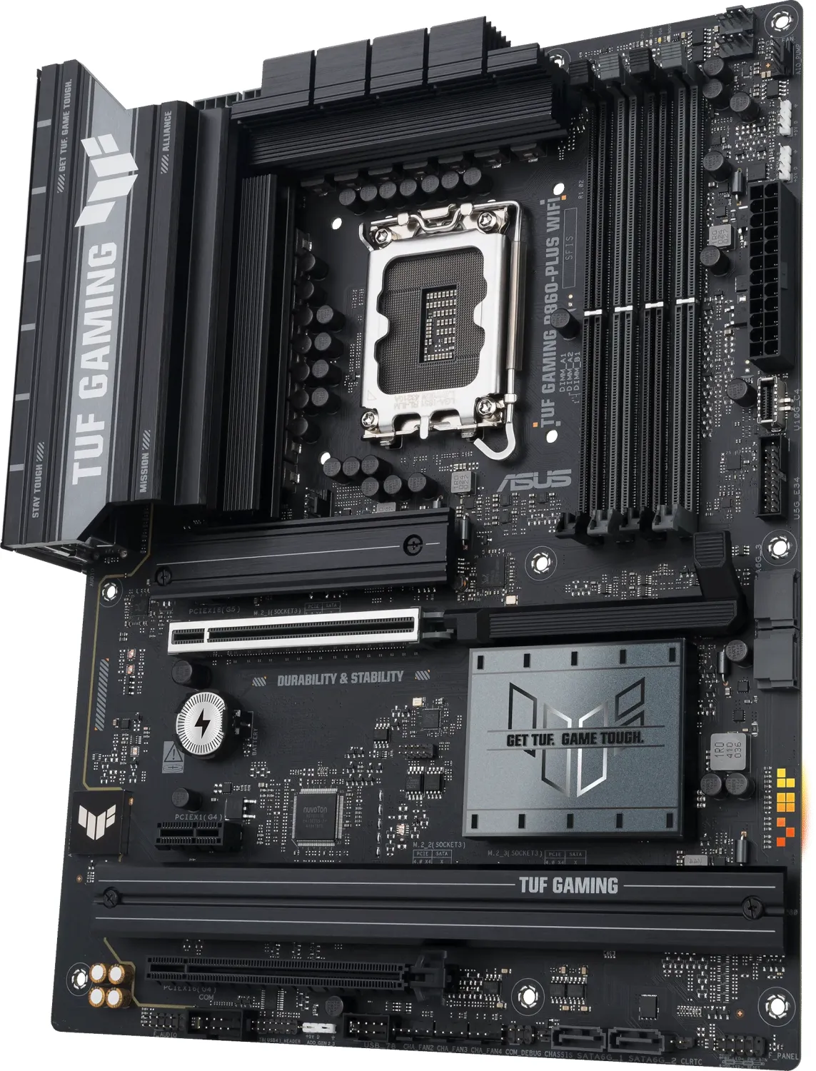 ASUS TUF GAMING B860-PLUS WIFI, DDR5, SATA3, USB4, DP, 2.5GbE, Wi-Fi 7, LGA1851 ATX