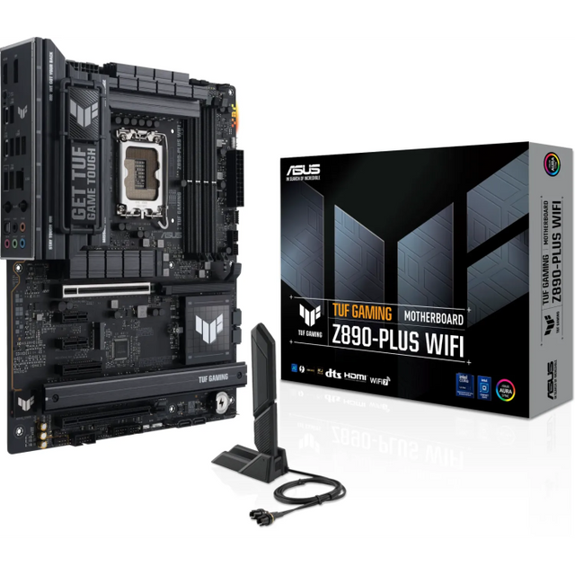 ASUS TUF GAMING Z890-PLUS WIFI, DDR5, SATA3, USB4, DP, 2.5GbE, WIFI 7, LGA1851 ATX