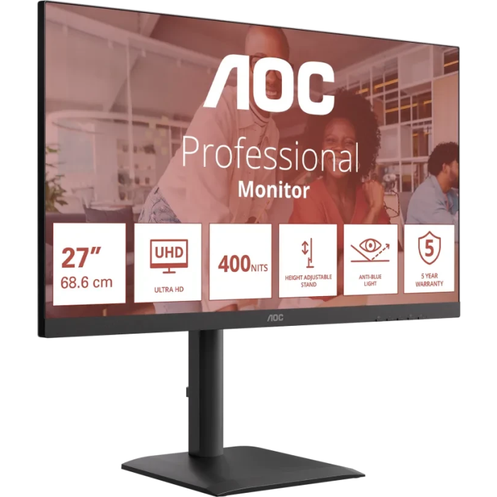 AOC U27E4CV 27" IPS UHD 60Hz USB-C PD poslovni monitor