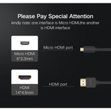 Ugreen Micro HDMI na HDMI 4K kabel, 2m