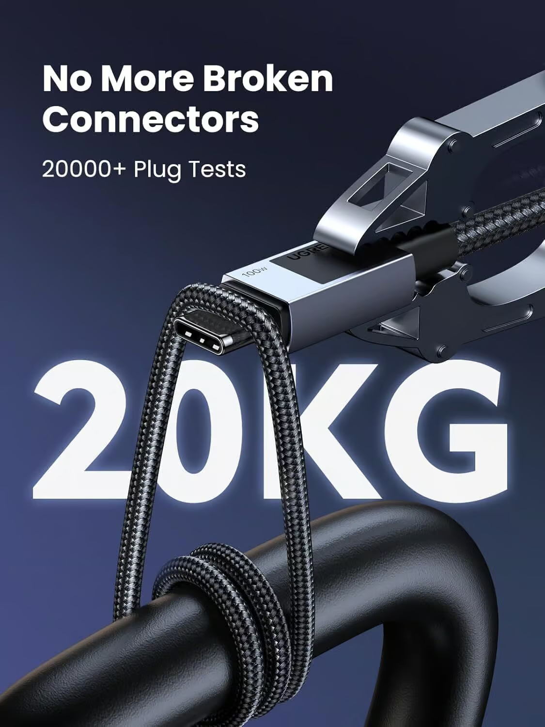 Ugreen USB-C na USB-C polnilni kabel 100W, 3M