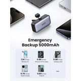 Ugreen 5000mAh 22,5W USB-C polnilna baterija z vgrajenim USB-C priključkom in LED zaslonom