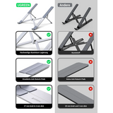 Ugreen zložljivo aluminijasto stojalo za prenosni računalnik, za MacBook Pro/Air, prenosnike, iPad