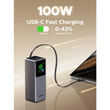 Ugreen prenosna polnilna baterija 20.000mAh, 165W s pametnim digitalnim zaslonom in vgrajenim kablom