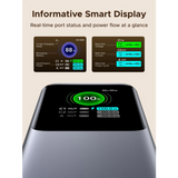 Ugreen prenosna polnilna baterija 20.000mAh, 165W s pametnim digitalnim zaslonom in vgrajenim kablom