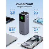 Ugreen prenosna polnilna baterija 25.000mAh, 200W s pametnim digitalnim zaslonom