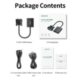 Ugreen VGA na HDMI adapter 1080P