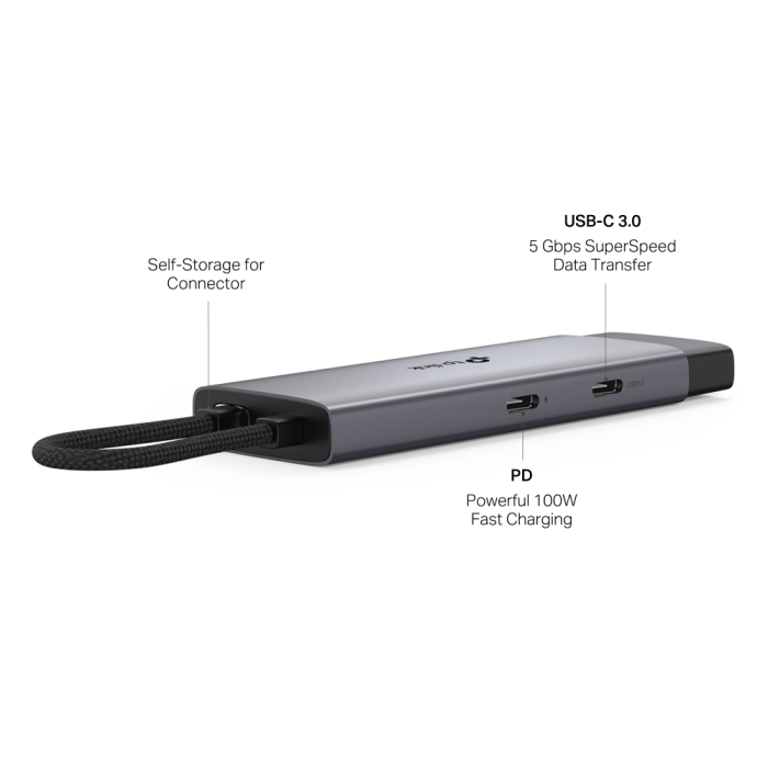 TP-LINK UH5020C 5-v-1 USB-C HUB priklopna postaja z 4K HDMI in 100 W Power Delivery