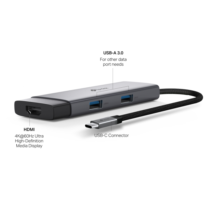 TP-LINK UH5020C 5-v-1 USB-C HUB priklopna postaja z 4K HDMI in 100 W Power Delivery