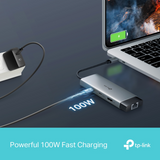 TP-LINK UH6120C 6-v-1 USB-C HUB priklopna postaja z 4K HDMI, Gigabit Ethernet in 100 W Power Delivery