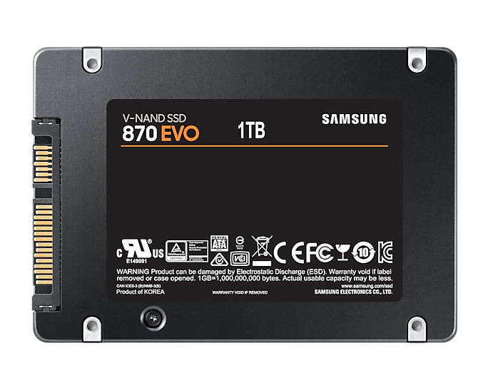 Samsung 1000GB 870 EVO SSD SATA3 2.5" disk