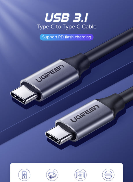 Ugreen USB-C 3.1 Gen1 3A 60W kabel, avdio+video, 1,5M
