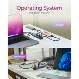 IcyBox IB-HUB1450-C31 10-portni hub vmesnik USB-C 3.2