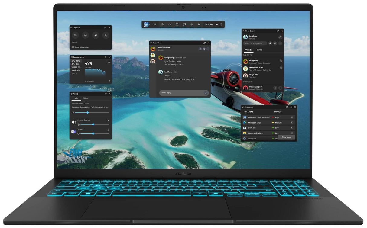 Prenosnik ASUS V16 Core 7-240H, 16GB, 1TB, Windows 11 Home, RTX 5050 144Hz