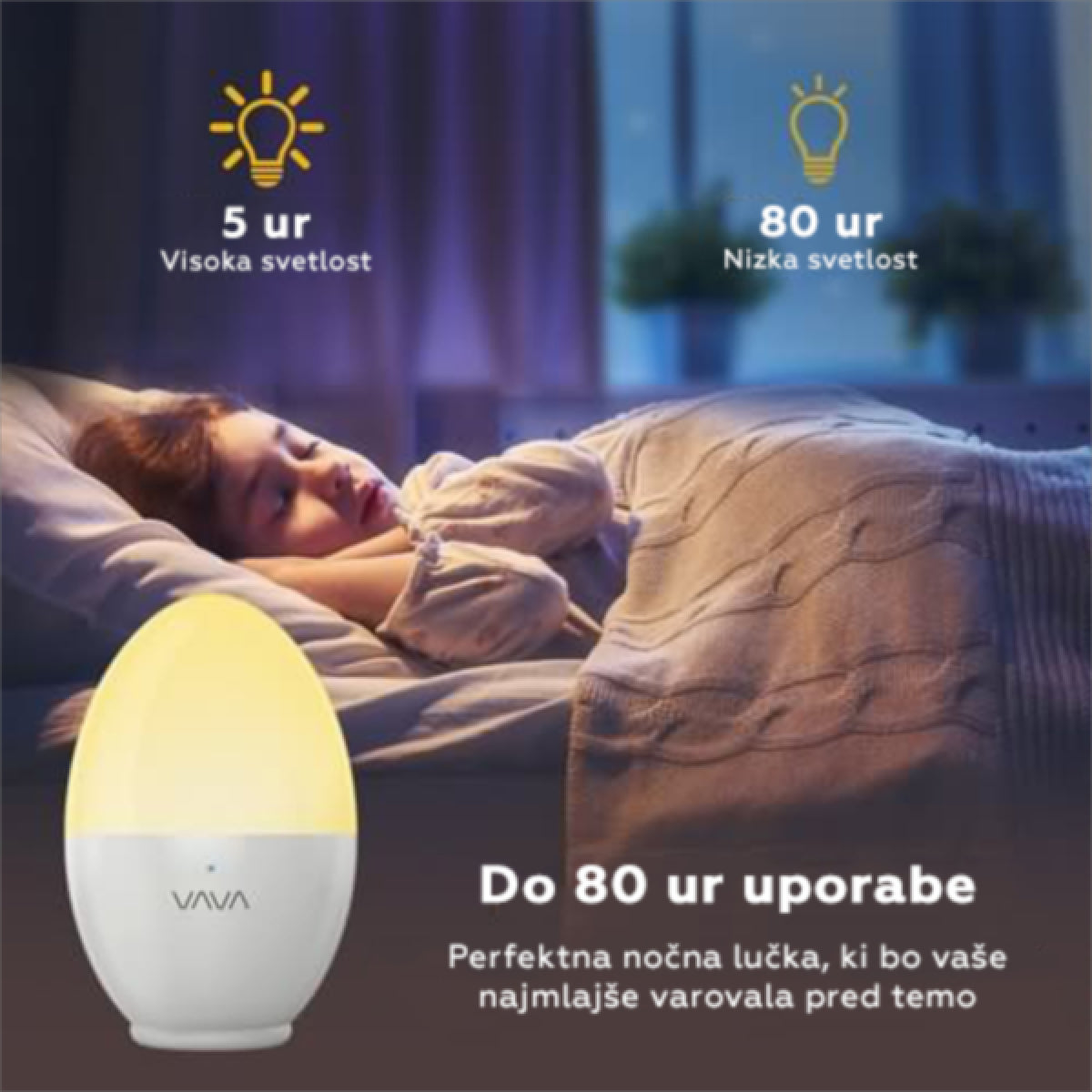 VAVA nočna LED lučka HP008