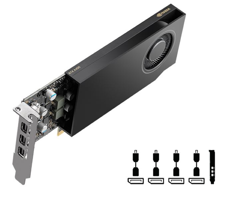 Grafična kartica PNY Nvidia RTX A400 4GB GDDR6 PCI-E 4.0