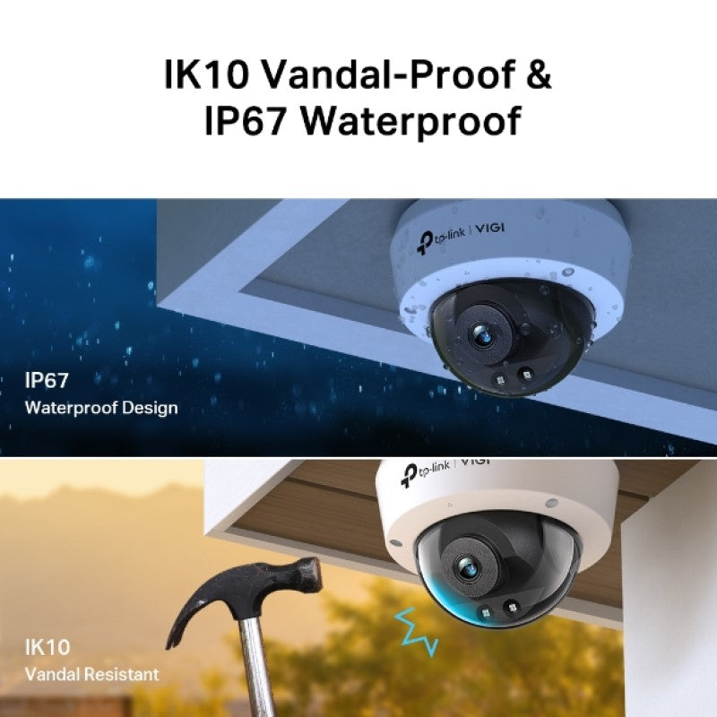 TP-LINK VIGI 2MP 2.8mm/4mm IR Dome mrežna kamera (do 1920x1080 30fps)