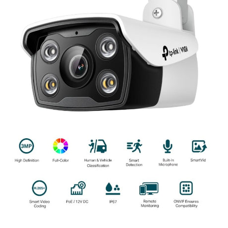 TP-LINK VIGI 3MP zunanja Full-Color Bullet mrežna kamera C330 2.8mm